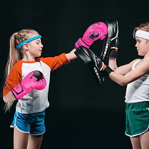 Grosee Pink 8 oz Boxing Glove | Youth Training Sparring Gear for Ages 6-15 thumbnail 6