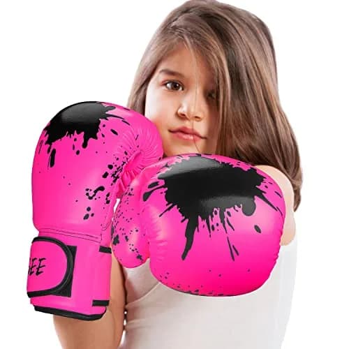 Grosee Pink 8 oz Boxing Glove | Youth Training Sparring Gear for Ages 6-15 thumbnail 9