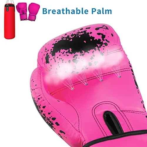 Grosee Pink 8 oz Boxing Glove | Youth Training Sparring Gear for Ages 6-15 thumbnail 3