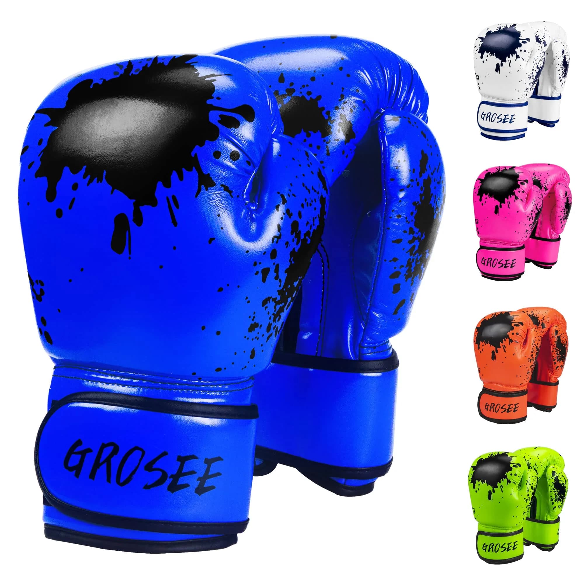 Grosee Kids Boxing Glove 8 oz | Durable PU Leather & Cotton, Youth Sparring Gloves for Punching Bag & Kickboxing