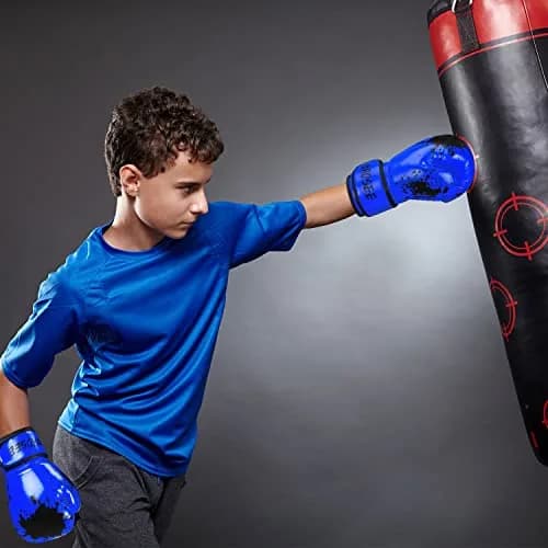 Grosee Kids Boxing Glove 8 oz | Durable PU Leather & Cotton, Youth Sparring Gloves for Punching Bag & Kickboxing thumbnail 7