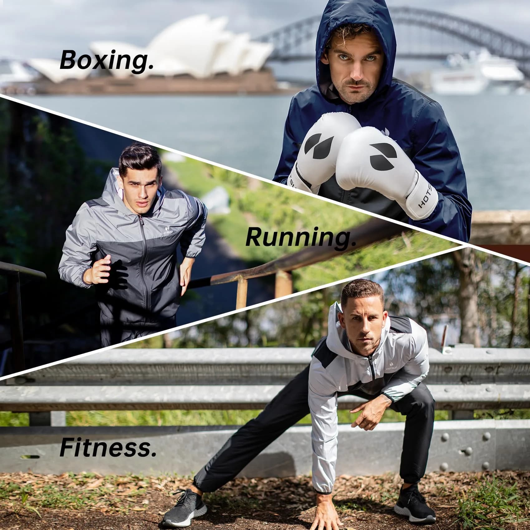 HOTSUIT Men's Sauna Suit for Weight Loss & Exercise | White, Large (2-Piece Set) - view 5