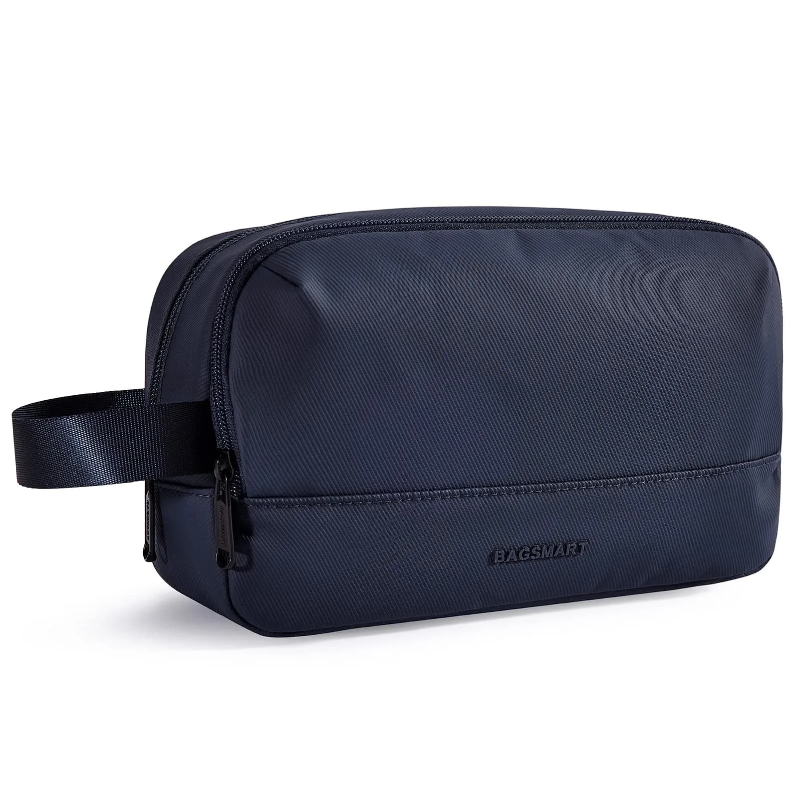 BAGSMART Travel Toiletry Bag for Men, Dopp Kit Water Resistant Shaving Bag for Toiletries Accessories, Black-Medium | Lightweight & TSA Approved — Navy / Medium