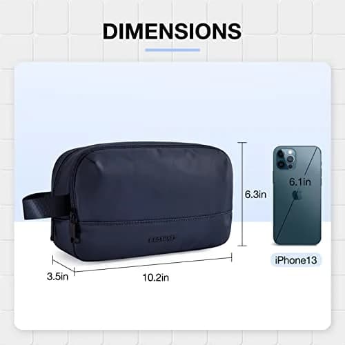 BAGSMART Travel Toiletry Bag for Men, Dopp Kit Water Resistant Navy-Medium | Spacious & Water-Resistant thumbnail 5