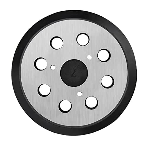 Gnellkoor 5 Inch Orbital Sander Pad Replacement | 8 Dust Holes, 3 Screw Holes, 1 Inch Arbor thumbnail 1
