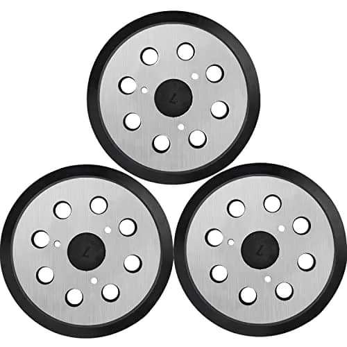 Gnellkoor 5 Inch Orbital Sander Metal Pad Replacement 3 Pack | Durable Metal & Rubber Construction thumbnail 1