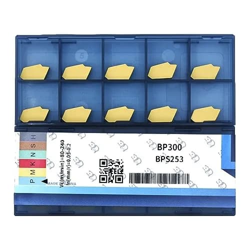 CDBP GTN-3 (SP300) Carbide Inserts 3.0mm | CNC Steel Grooving Parting Tool Yellow Coating thumbnail 1
