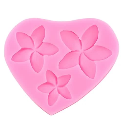 ZiXiang Plumeria Flower Silicone Mold Set | 4-Piece Tropical Flower Fondant & Chocolate Molds thumbnail 6