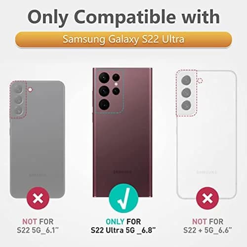 SOiOS Samsung Galaxy S23 Ultra Case with Kickstand & Slider | Rugged Military Design, Black thumbnail 2