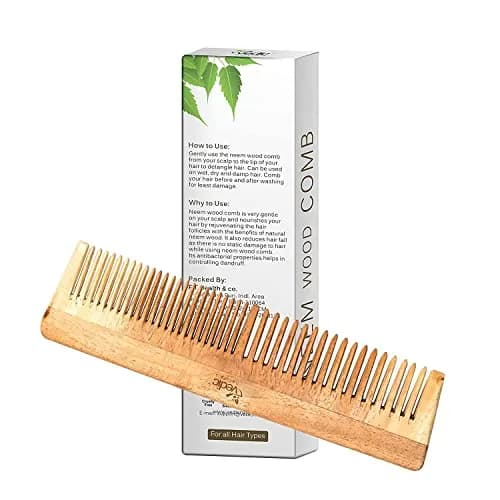 Vedic Naturals Neem Wood Comb (Pack of 2) | Promotes Hair Growth, Reduces Hair Fall & Controls Dandruff thumbnail 2