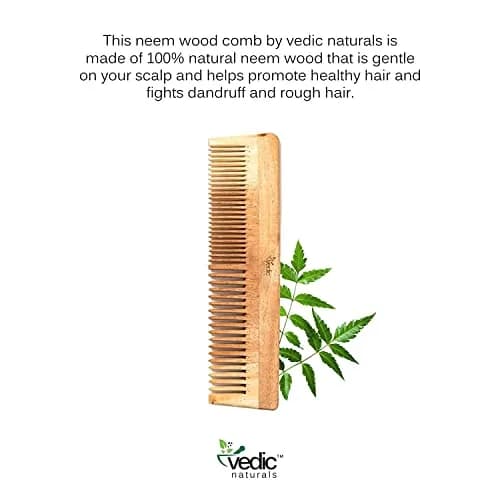 Vedic Naturals Neem Wood Comb (Pack of 2) | Promotes Hair Growth, Reduces Hair Fall & Controls Dandruff thumbnail 4