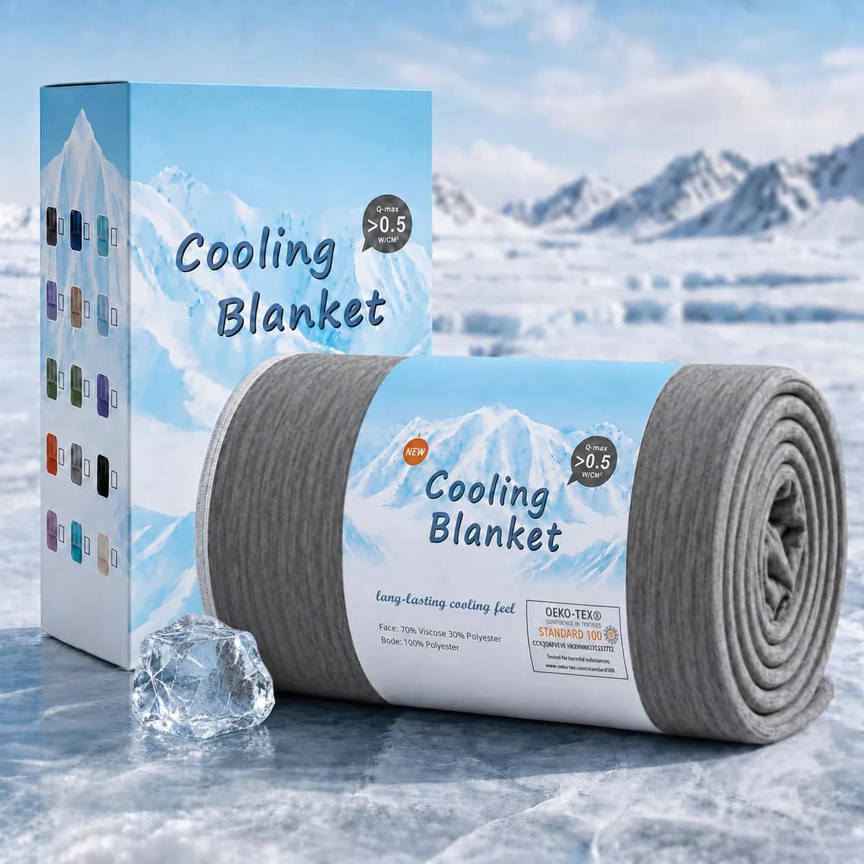 Topcee Cooling Blanket King Size 228.6x274.3 cm (90"x108") | Breathable Fabric for Hot Sleepers - main product image