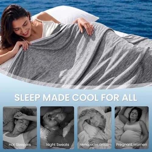 Topcee Cooling Blanket King Size 228.6x274.3 cm (90"x108") | Breathable Fabric for Hot Sleepers thumbnail 4