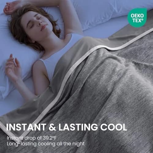Topcee Cooling Blanket King Size 228.6x274.3 cm (90"x108") | Breathable Fabric for Hot Sleepers thumbnail 2