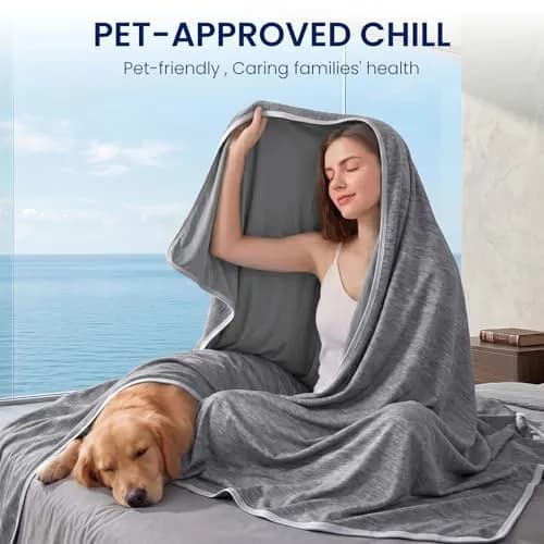 Topcee Cooling Blanket King Size 228.6x274.3 cm (90"x108") | Breathable Fabric for Hot Sleepers thumbnail 3