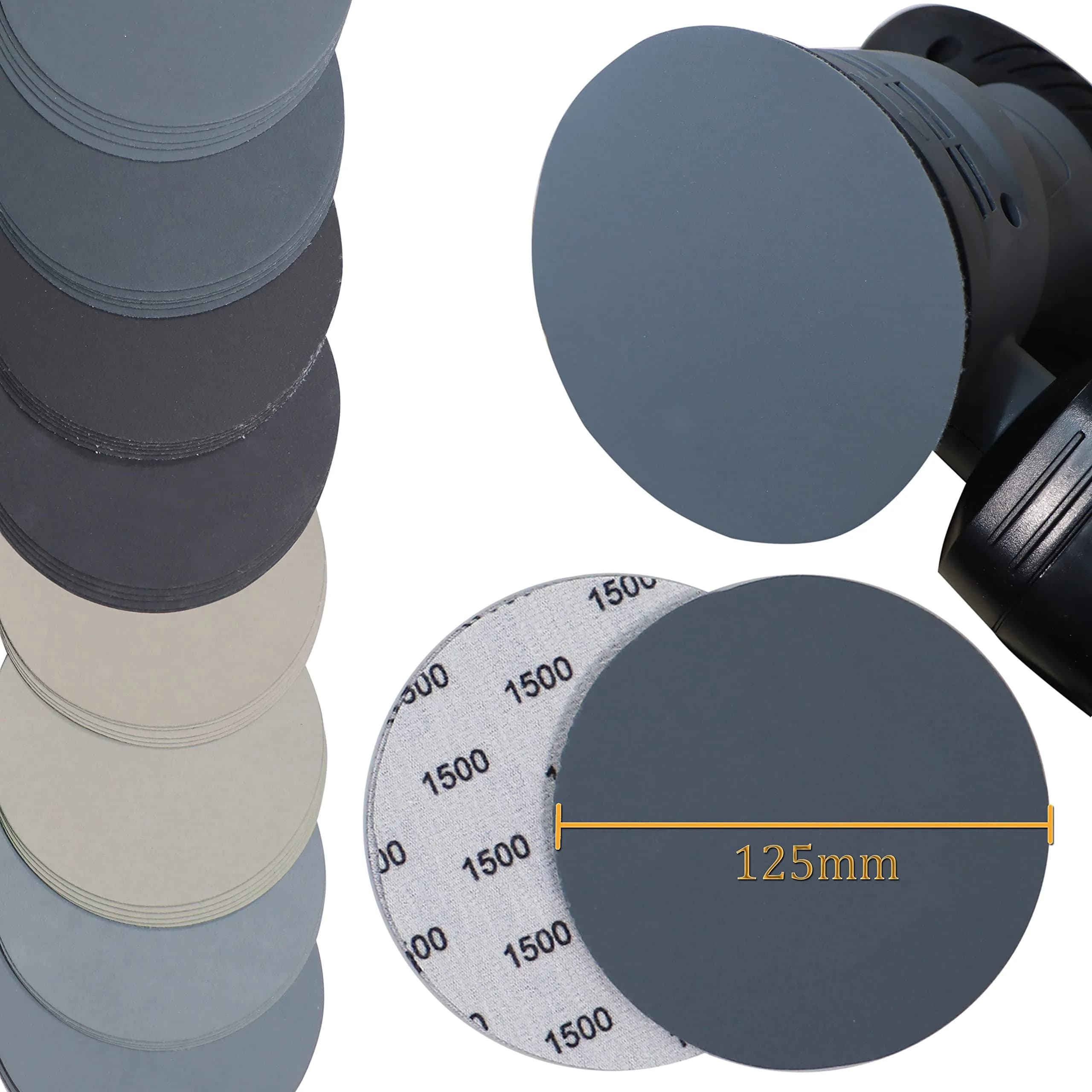 Aewio 5 Inch No Hole Sanding Discs 40PCS - 800 to 5000 Grit | Wet Dry Silicon Carbide for Orbital Sanders - view 3