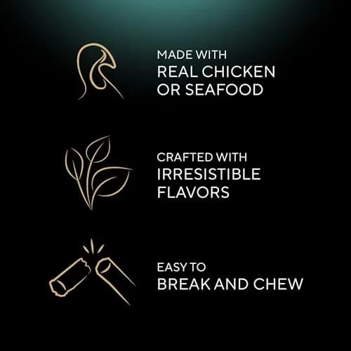 Sheba Meaty Tender Sticks Cat Treats, Chicken, Salmon & Tuna | Soft, Real Meat, 70 Count thumbnail 4