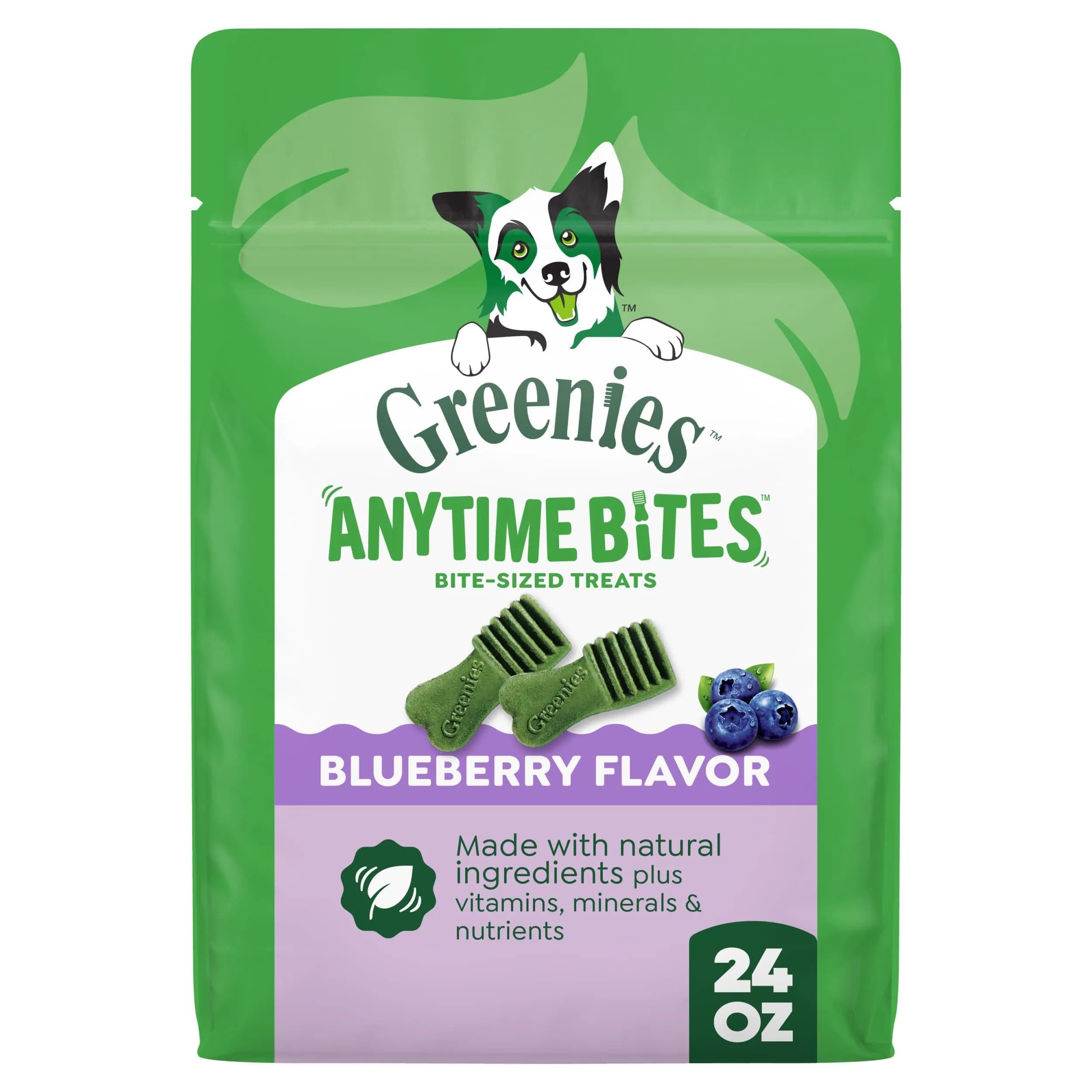 Greenies Dog Treats, Blueberry Flavor, 1.5 Pound | Chewy, Natural, 13 Calories — Blueberry