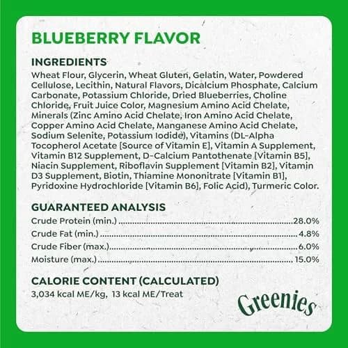 Greenies Dog Treats, Blueberry Flavor, 1.5 Pound | Chewy, Natural, 13 Calories thumbnail 4