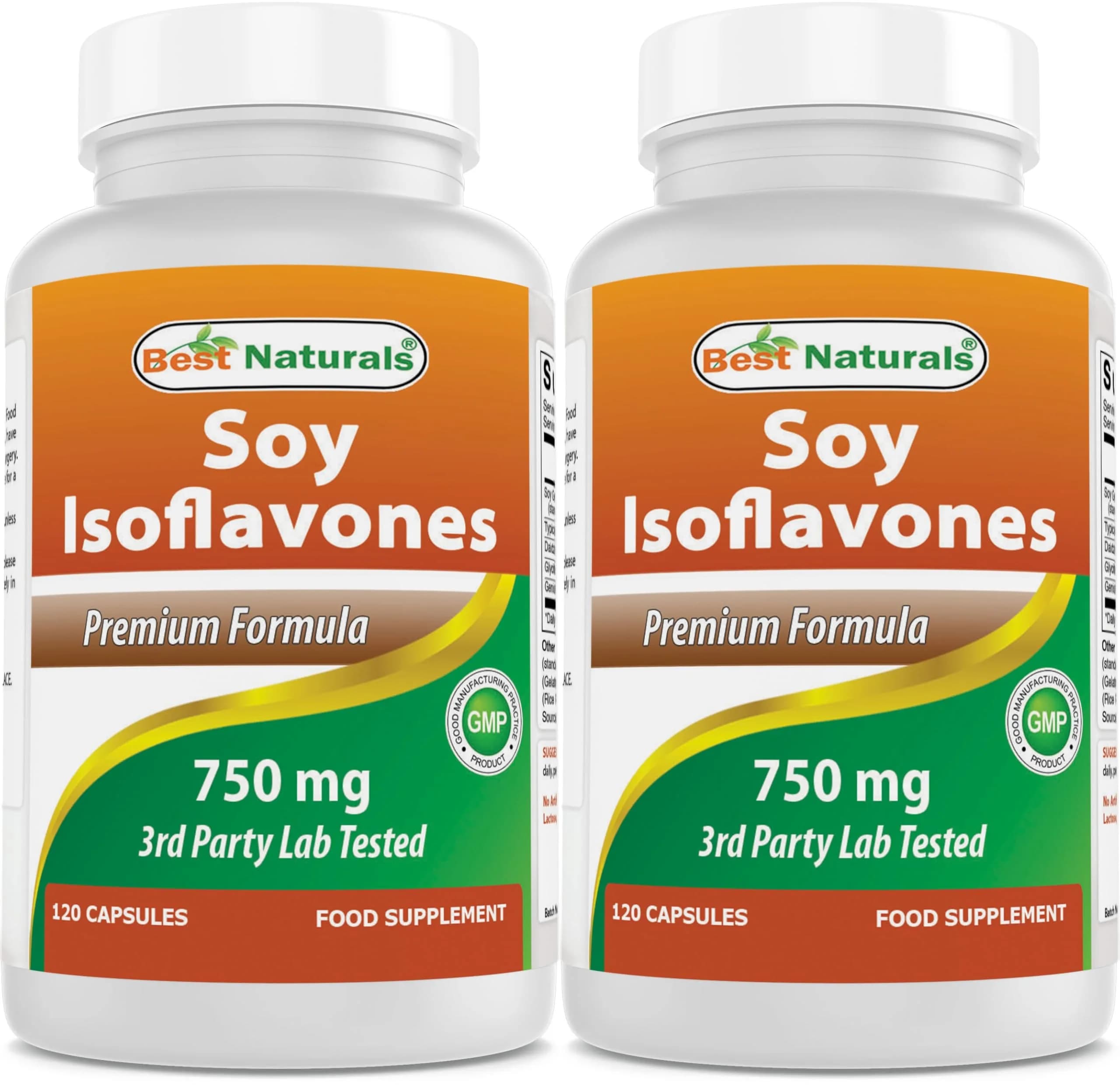 Best Naturals Soy Isoflavones 750 mg 120 Capsules | Non-GMO & Gluten-Free — Capsule