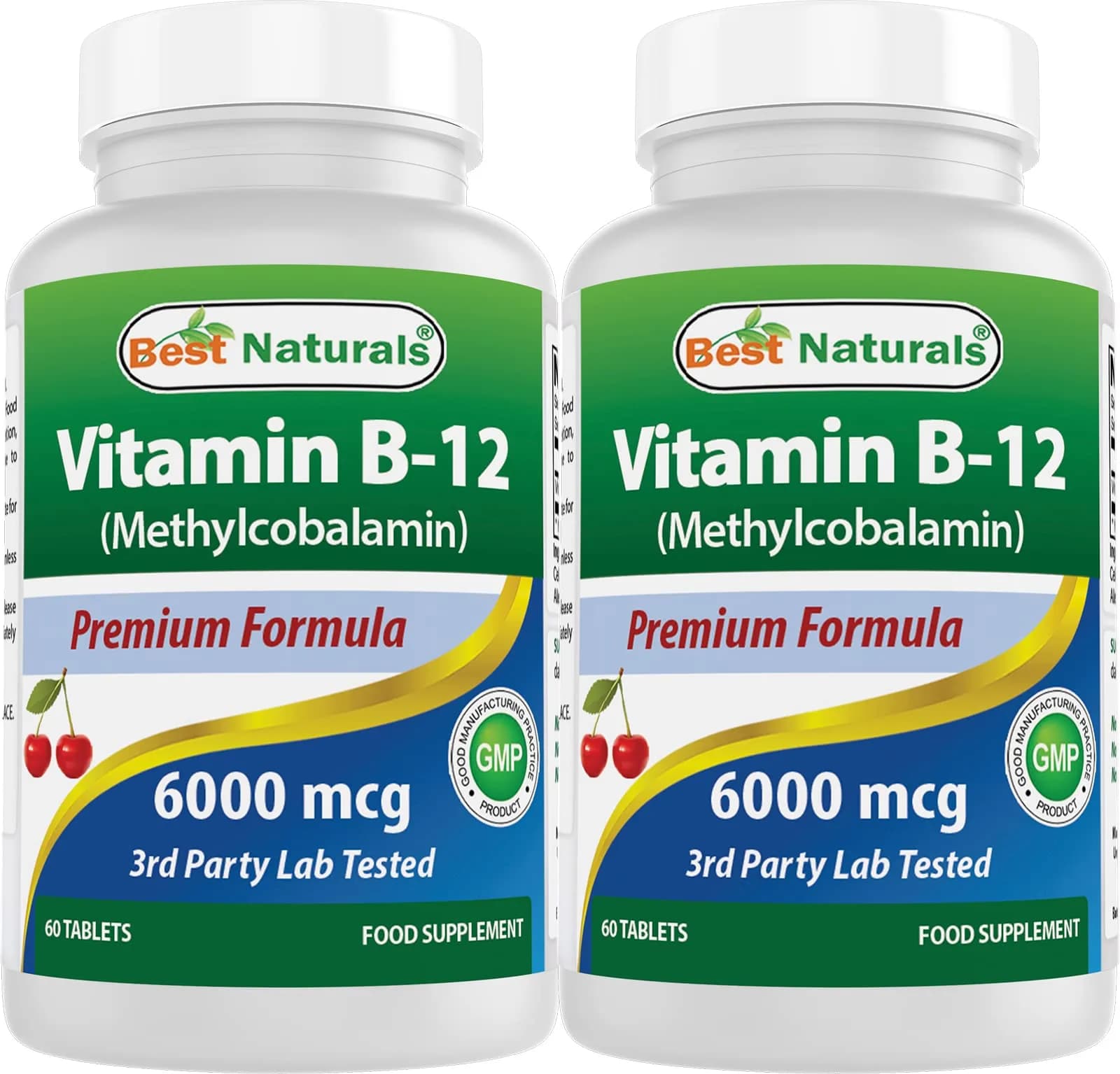 Best Naturals Vitamin B-12 as Methylcobalamin 6000 mcg | Supports Nerve & Heart Health