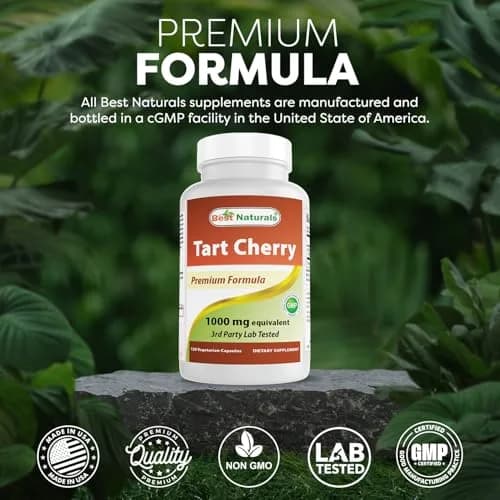 Best Naturals Tart Cherry Extract 1000 mg 360 Capsules | Antioxidant & Anti-inflammatory Support thumbnail 5