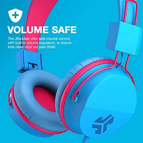 JLab JBuddies Studio Wired Kid Headphones, Cotton Candy, 13 Hours Playtime | Safe Listening for Ages 6+ thumbnail 3