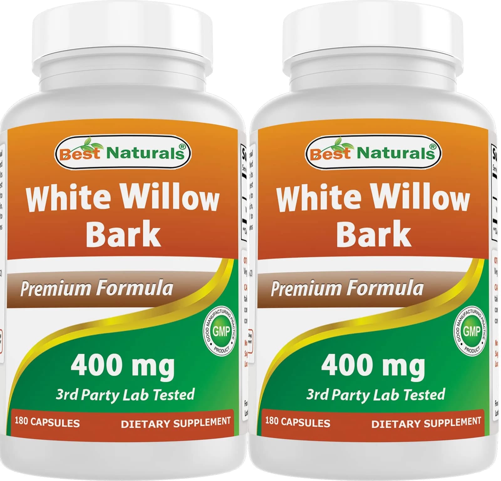 Best Naturals White Willow Bark 400 mg 180 Capsules | Supports Pain & Inflammation — capsules