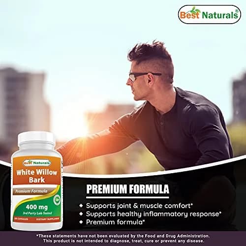 Best Naturals White Willow Bark 400 mg 180 Capsules | Supports Pain & Inflammation thumbnail 5