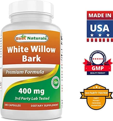 Best Naturals White Willow Bark 400 mg 180 Capsules | Supports Pain & Inflammation thumbnail 8