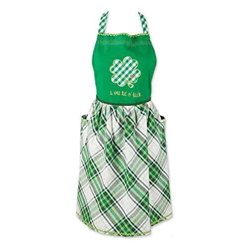 DII Celebrate St. Patrick's Day Kitchen Collection Apron Lucky Clover | Adjustable Cotton Apron for Irish Festivities thumbnail 1