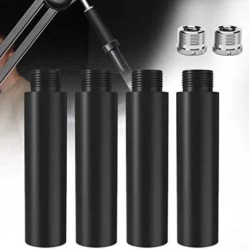Boseen Microphone Stand Extension Tube Set with Adapters | 4 Pieces, Aluminum Alloy, Black thumbnail 1
