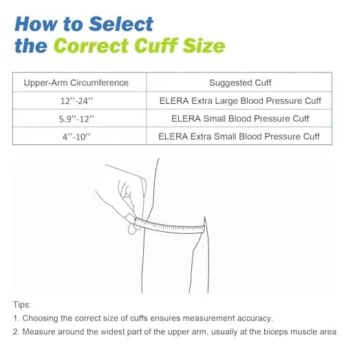 ELERA Pediatric Blood Pressure Cuff for Kids & Women - Small Child Replacement BP Cuff 15cm (5.9") | Compatible with Most Automatic Monitors thumbnail 4