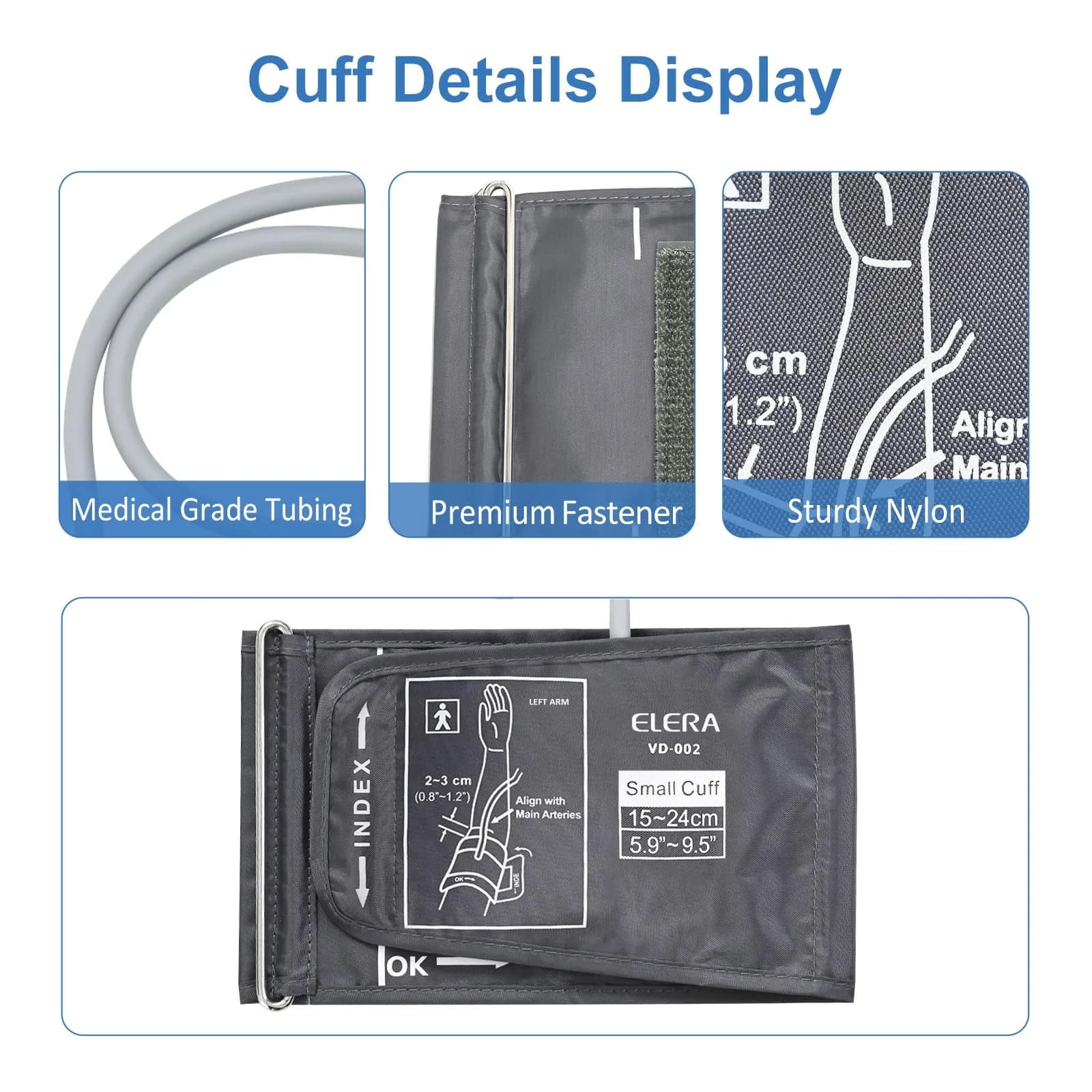ELERA Pediatric Blood Pressure Cuff for Kids & Women - Small Child Replacement BP Cuff 15cm (5.9") | Compatible with Most Automatic Monitors - view 6
