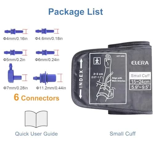 ELERA Pediatric Blood Pressure Cuff for Kids & Women - Small Child Replacement BP Cuff 15cm (5.9") | Compatible with Most Automatic Monitors thumbnail 7