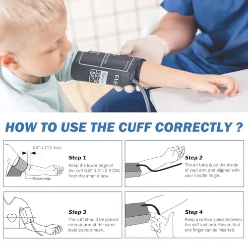 ELERA Pediatric Blood Pressure Cuff for Kids & Women - Small Child Replacement BP Cuff 15cm (5.9") | Compatible with Most Automatic Monitors thumbnail 8