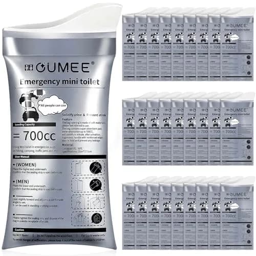 OUMEE Disposable Urine Bags 8/12/20/28 Pack | 700ml Unisex Emergency Portable Hygiene thumbnail 1