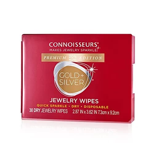 CONNOISSEURS Jewelry Wipes - 30 Pack | Fast Jewelry Cleaning & Tarnish Protection thumbnail 1