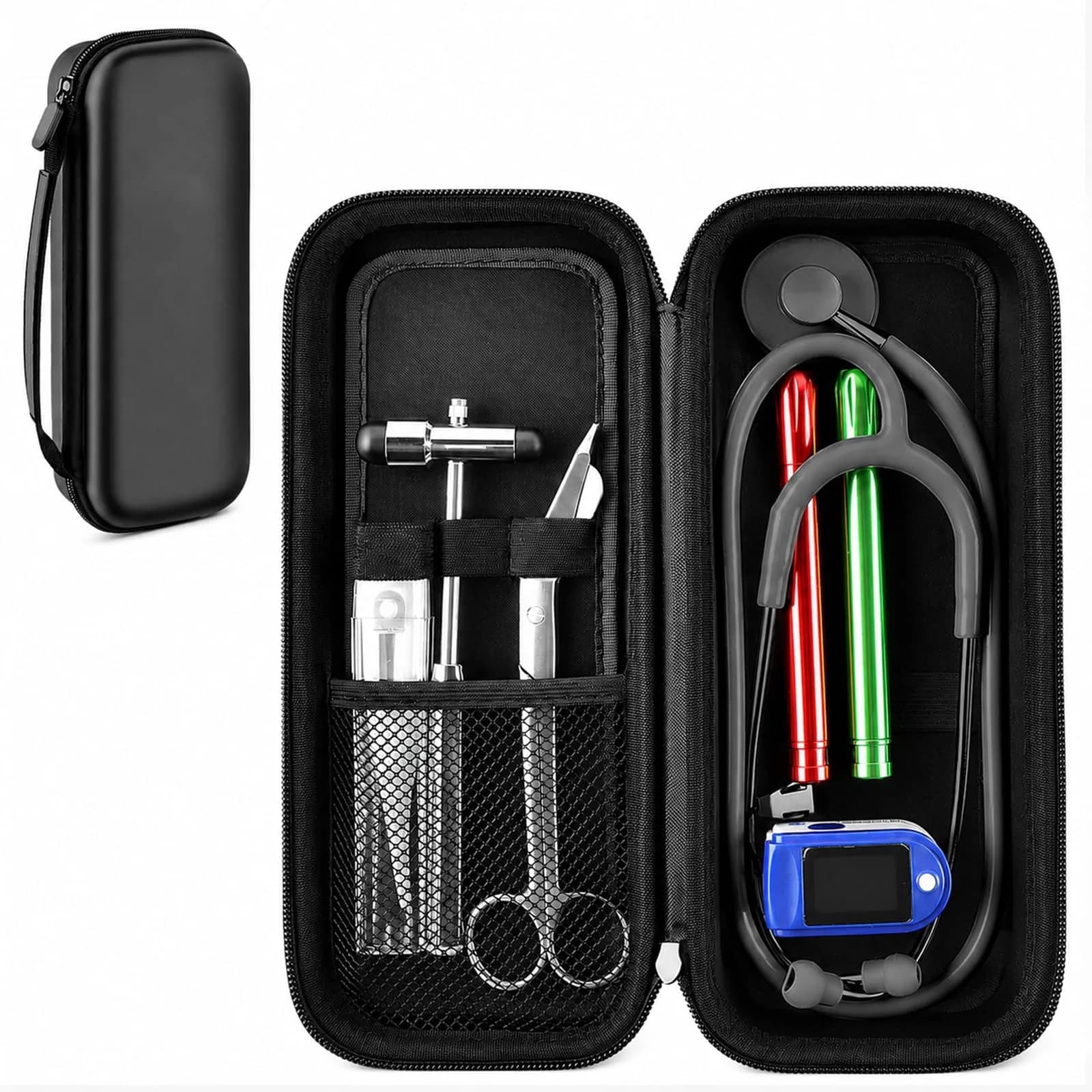 ALKOO Professional Healthcare Stethoscope Case for 3M Littmann Classic III/Cardiology IV, Black (11" L x 4.7" W x 2.4" H) | Protects Your Essential Medical Tool
