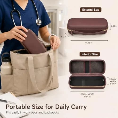 ALKOO Stethoscope Case for 3M Littmann Classic III/Cardiology IV, Brown, 27.7cm (11.02in) | Protects Your Diagnostic Tools thumbnail 7