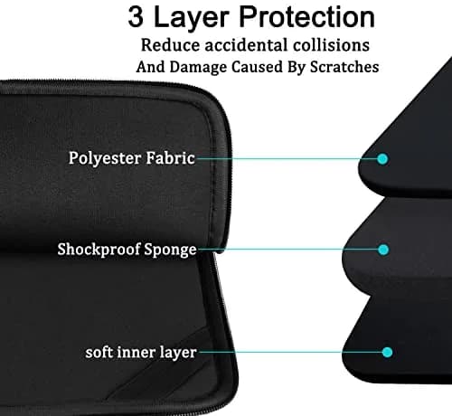 BOOEUDI Laptop Sleeve 15.6 inch Shockproof Protective Cover | Slim, Stylish & Durable thumbnail 4