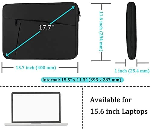 BOOEUDI Laptop Sleeve 15.6 inch Shockproof Protective Cover | Slim, Stylish & Durable thumbnail 5