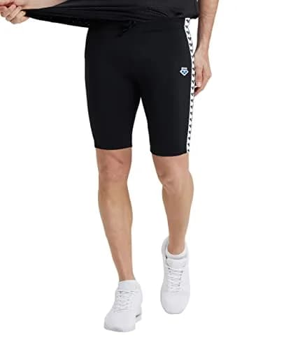 ARENA Icons Biking Caren Tight Shorts, Black/White/Black, Large | Unisex Cycling Shorts with 3D Padding thumbnail 2