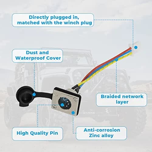 Foruly Winch Socket Connector Assembly with Rubber Cover for Gen2 97495-59 | Protective Winch Replacement Part (120 chars) thumbnail 3