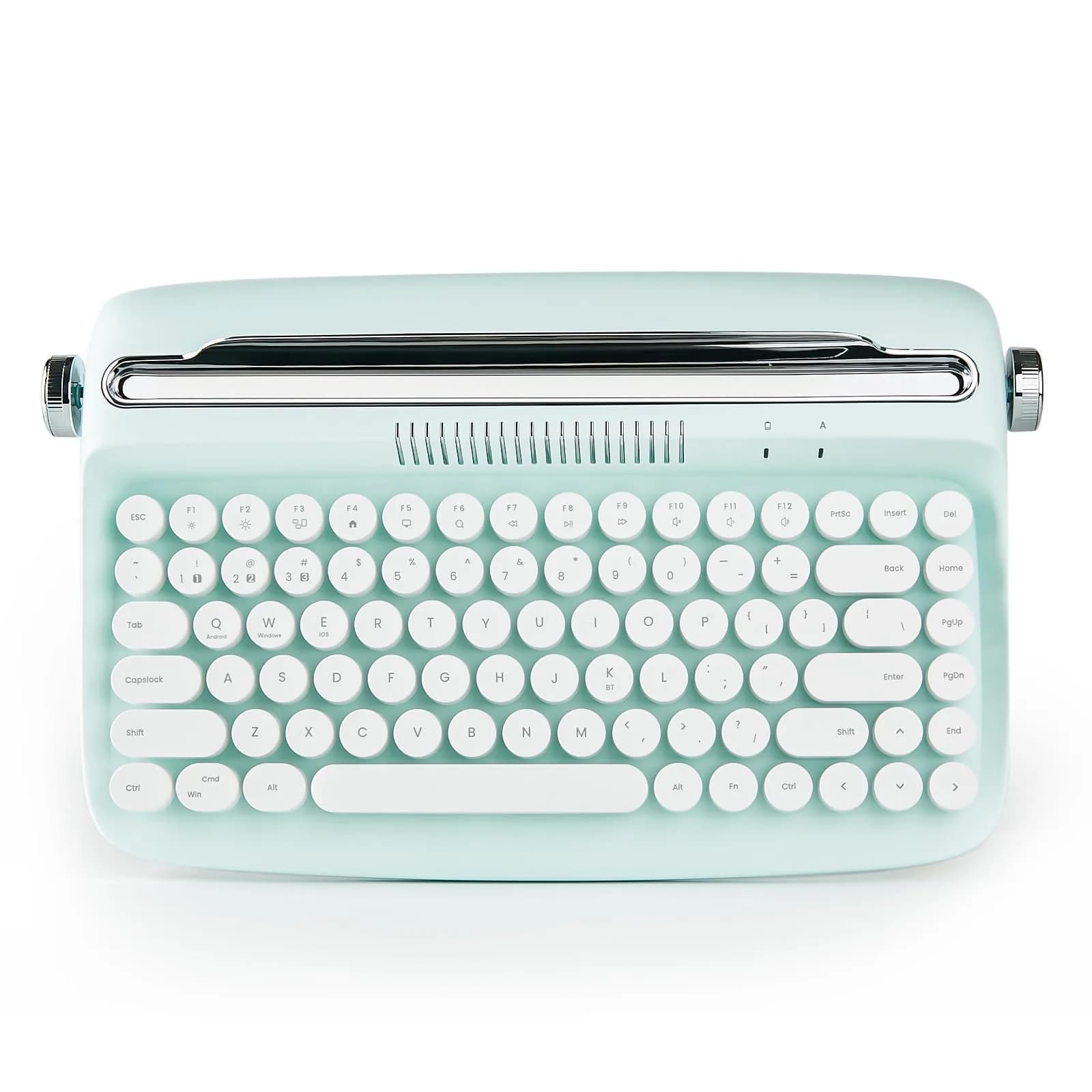 YUNZII ACTTO B303 Wireless Retro Typewriter Keyboard Sweet Mint | Bluetooth 5.0, 84-Key Compact Layout — B303 - English