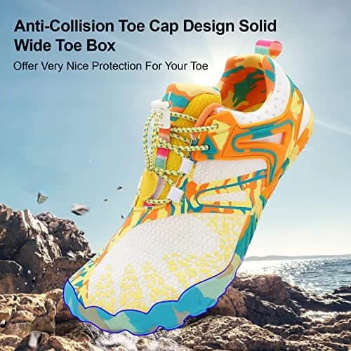 XIHALOOK Wide Toe Water Shoes for Women & Men | Beige Yellow, US Women's 7.5/Men's 6 thumbnail 5