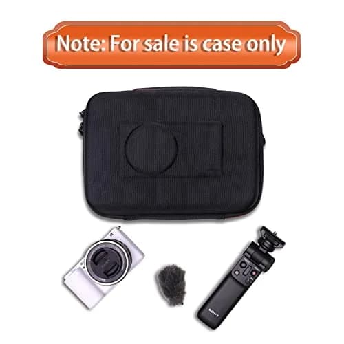 LTGEM Camera Case for Sony ZV-E10/ZV-1/ZV-1F/ZV-1 II, 20.3cm (8") L x 15.2cm (6") W x 10.4cm (4.1") H, Black+Grey | Fits Vlogger Accessory Kit thumbnail 9