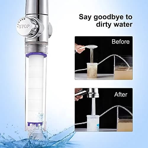 Tnnluku 12-Piece Hydro Jet Shower Head Filter Set | High Pressure Handheld Vortex Turbo Fan Shower Heads Filter thumbnail 6