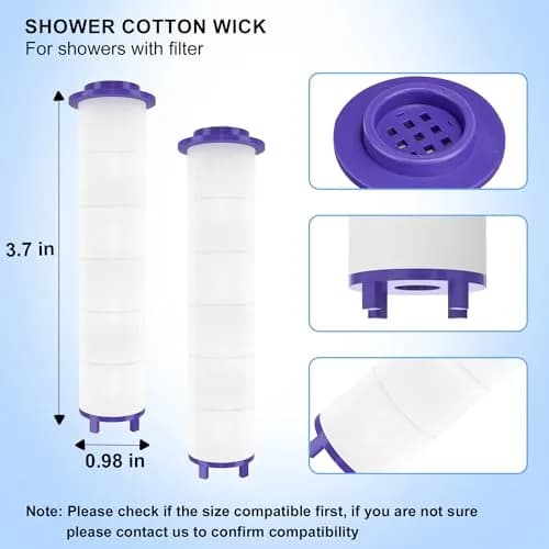 Tnnluku 12-Piece Hydro Jet Shower Head Filter Set | High Pressure Handheld Vortex Turbo Fan Shower Heads Filter thumbnail 2
