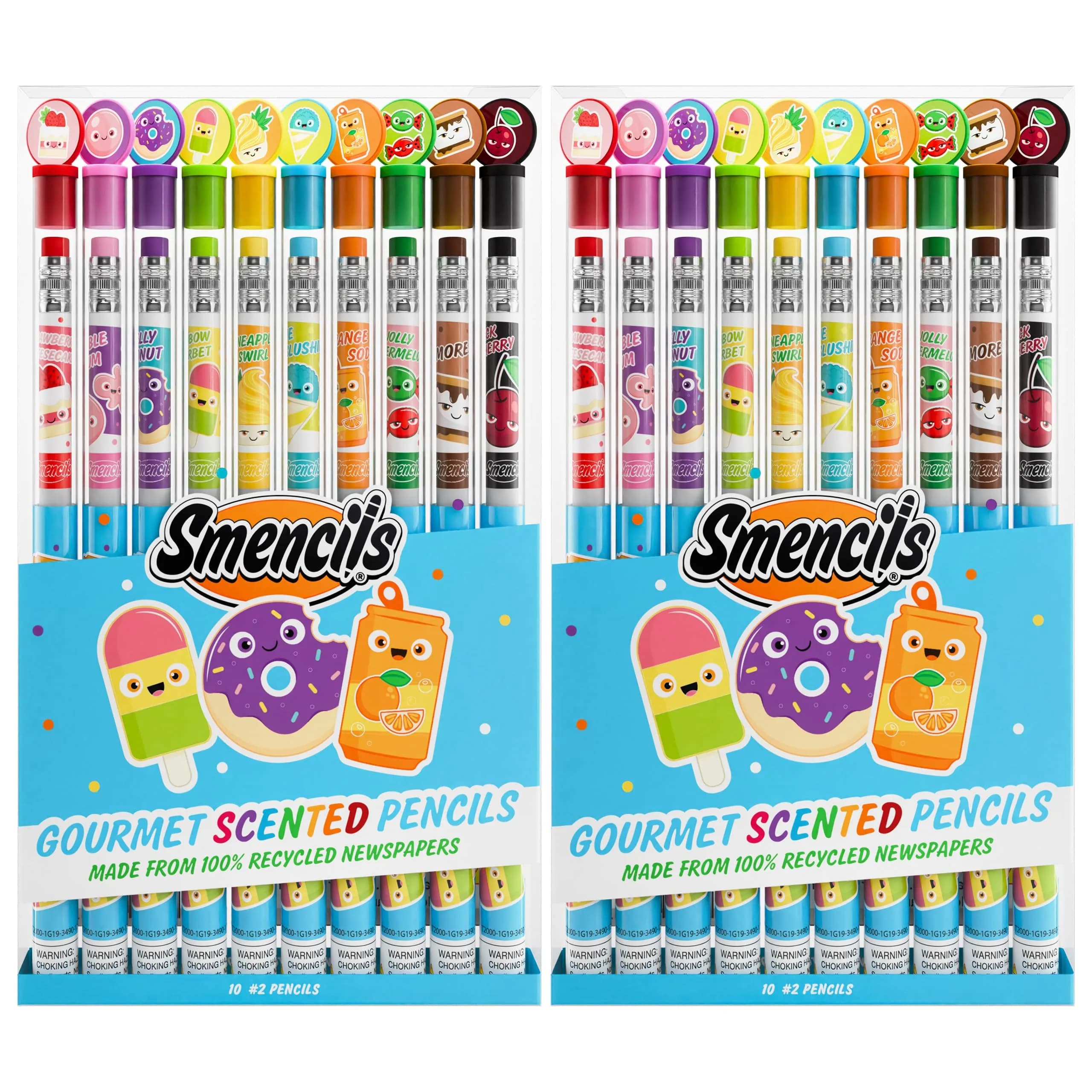 Scentco Graphite Smencils (2 Pack) HB #2 Scented Pencils, 20 Count | Recycled Newspaper & Long-Lasting Scents - main product image
